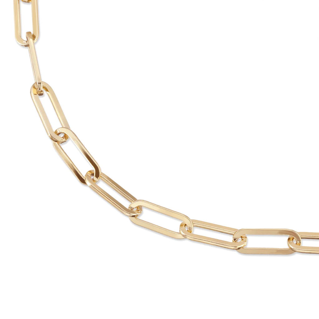 WF x Eklexic - Large Elongated Link Chain - 10k Gold Plated - Ready to Ship