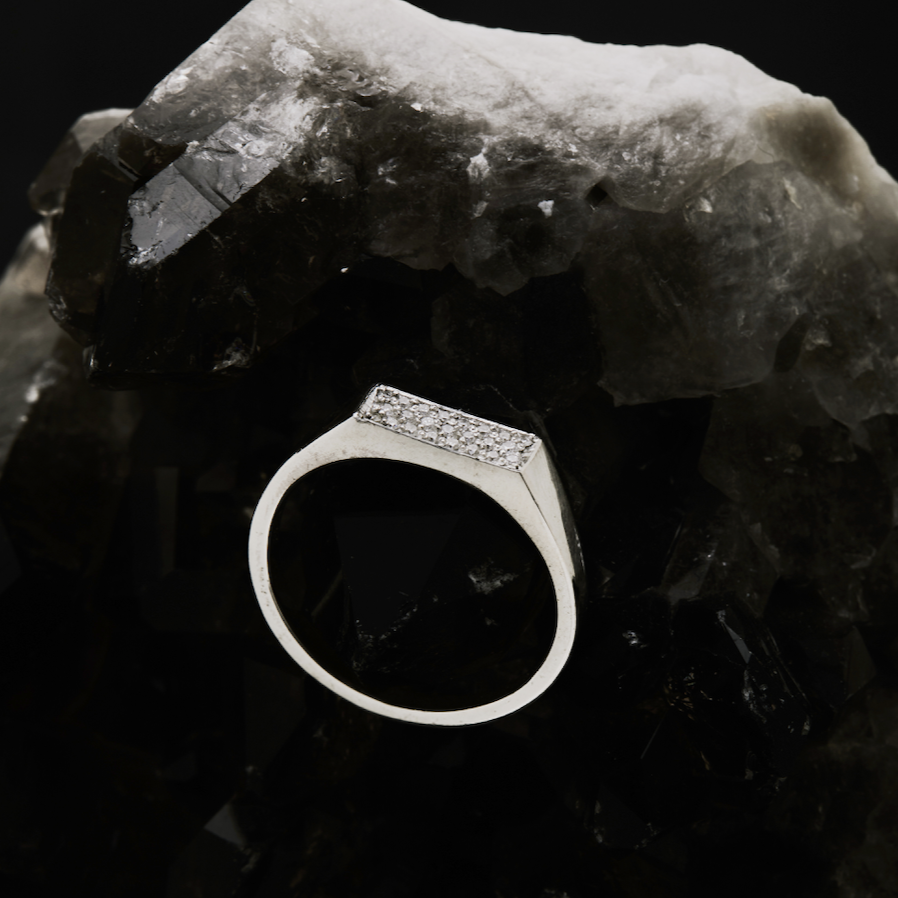 $ALE - Iced Out Rectangle Signet