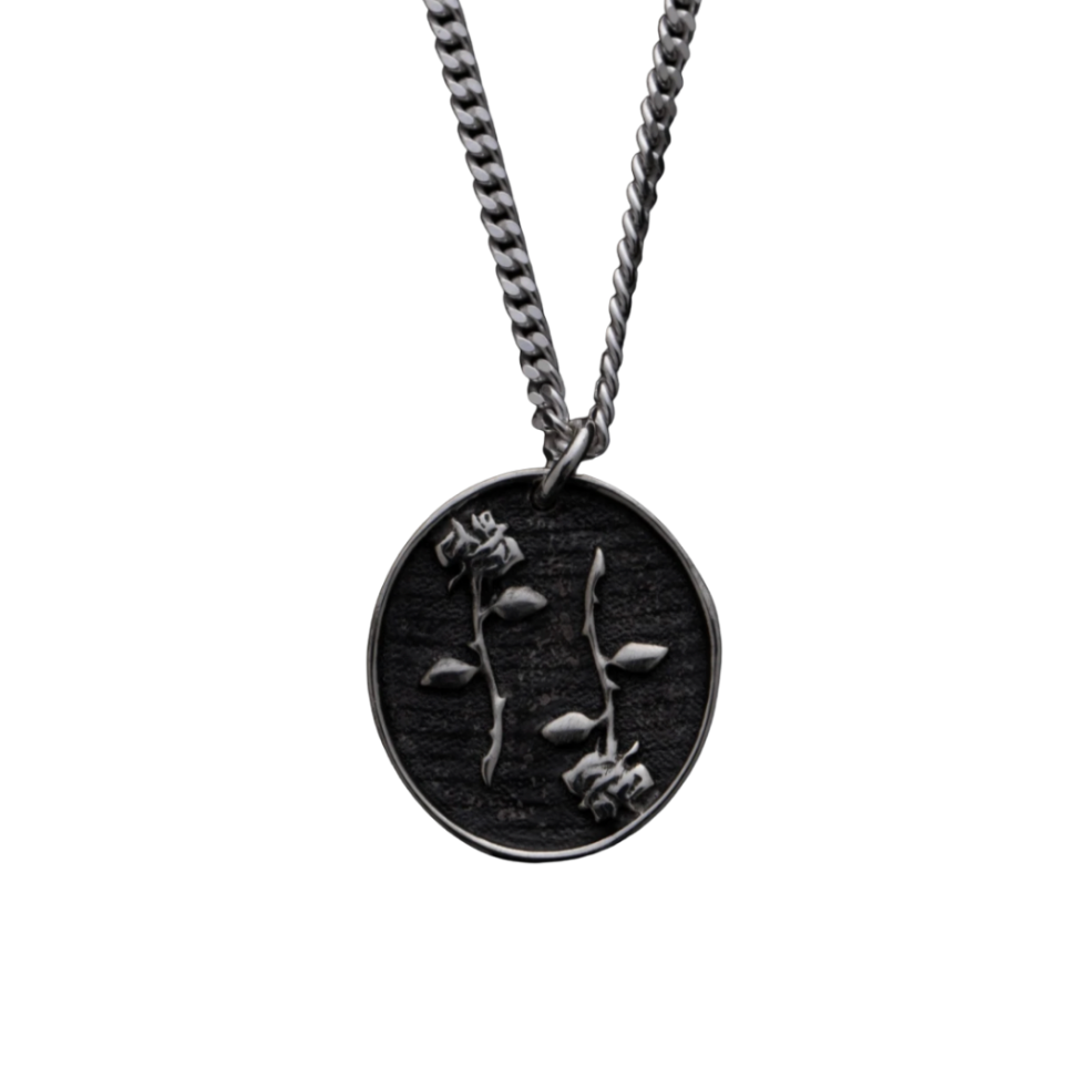 Double Edged Rose Pendant - Memento Mori