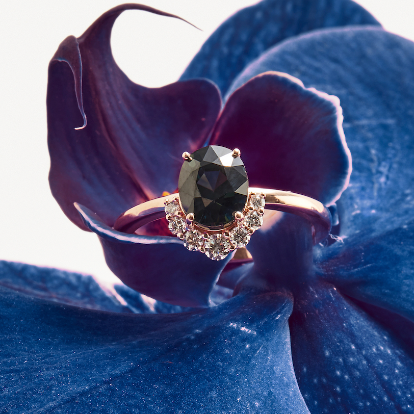 Celestial Ring - 2.2ct Madagascan Sapphire - Rose Gold - Ready to Ship
