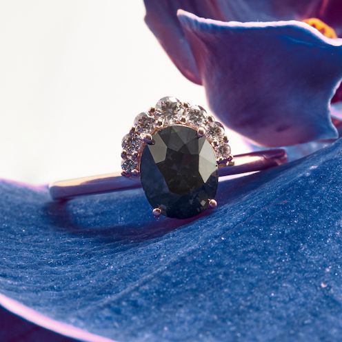 Celestial Ring - 2.2ct Madagascan Sapphire - Rose Gold - Ready to Ship