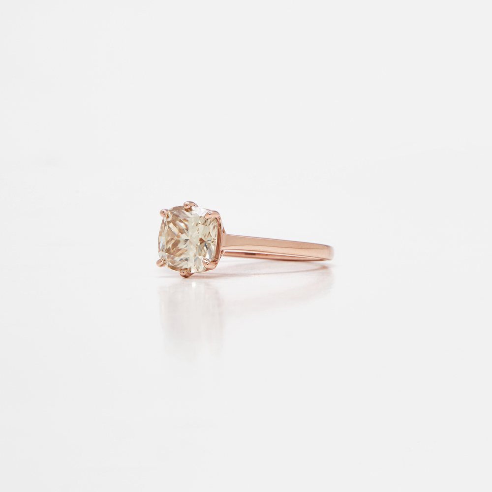 Floating Solitaire Series - Cushion Cut
