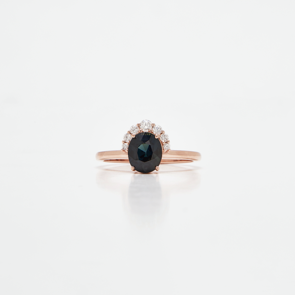 Celestial Ring - 2.2ct Madagascan Sapphire - Rose Gold - Ready to Ship