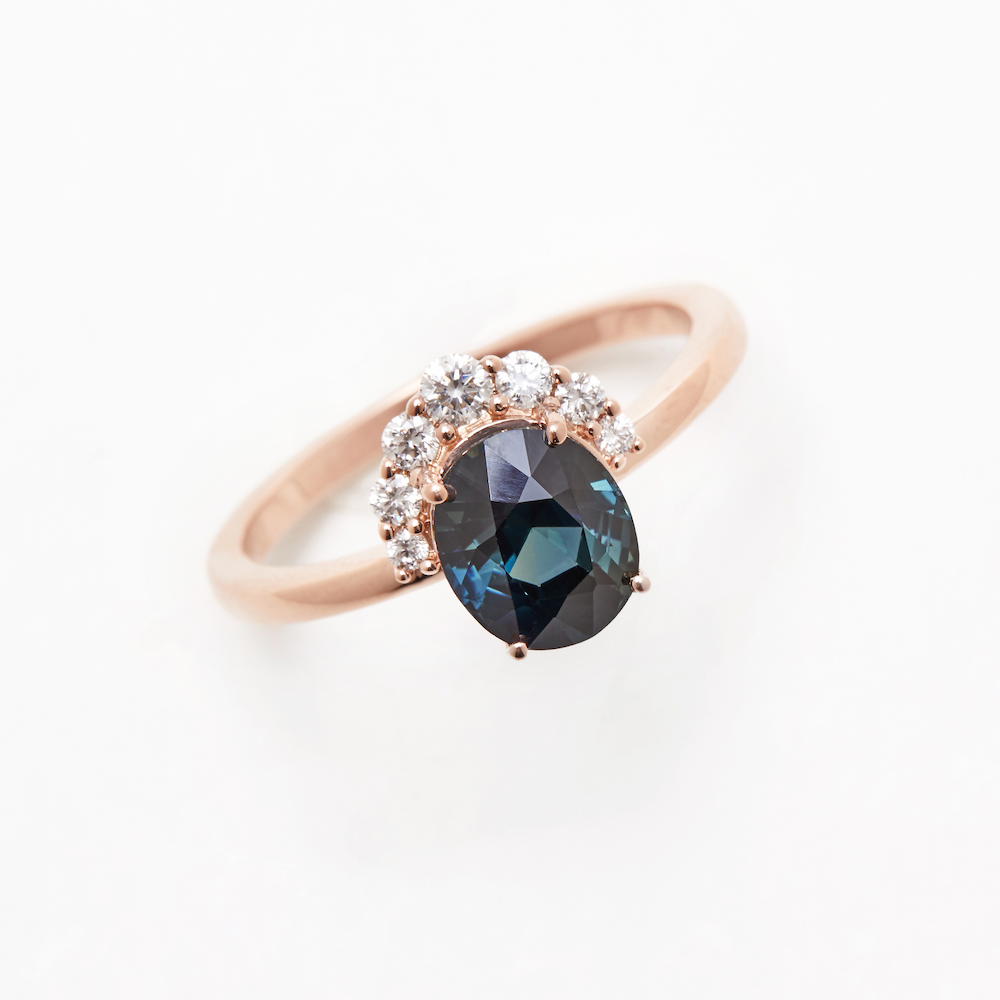 Celestial Ring - 2.2ct Madagascan Sapphire - Rose Gold - Ready to Ship