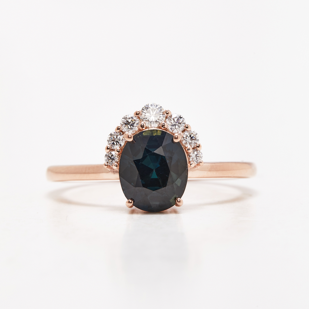 Celestial Ring - 2.2ct Madagascan Sapphire - Rose Gold - Ready to Ship