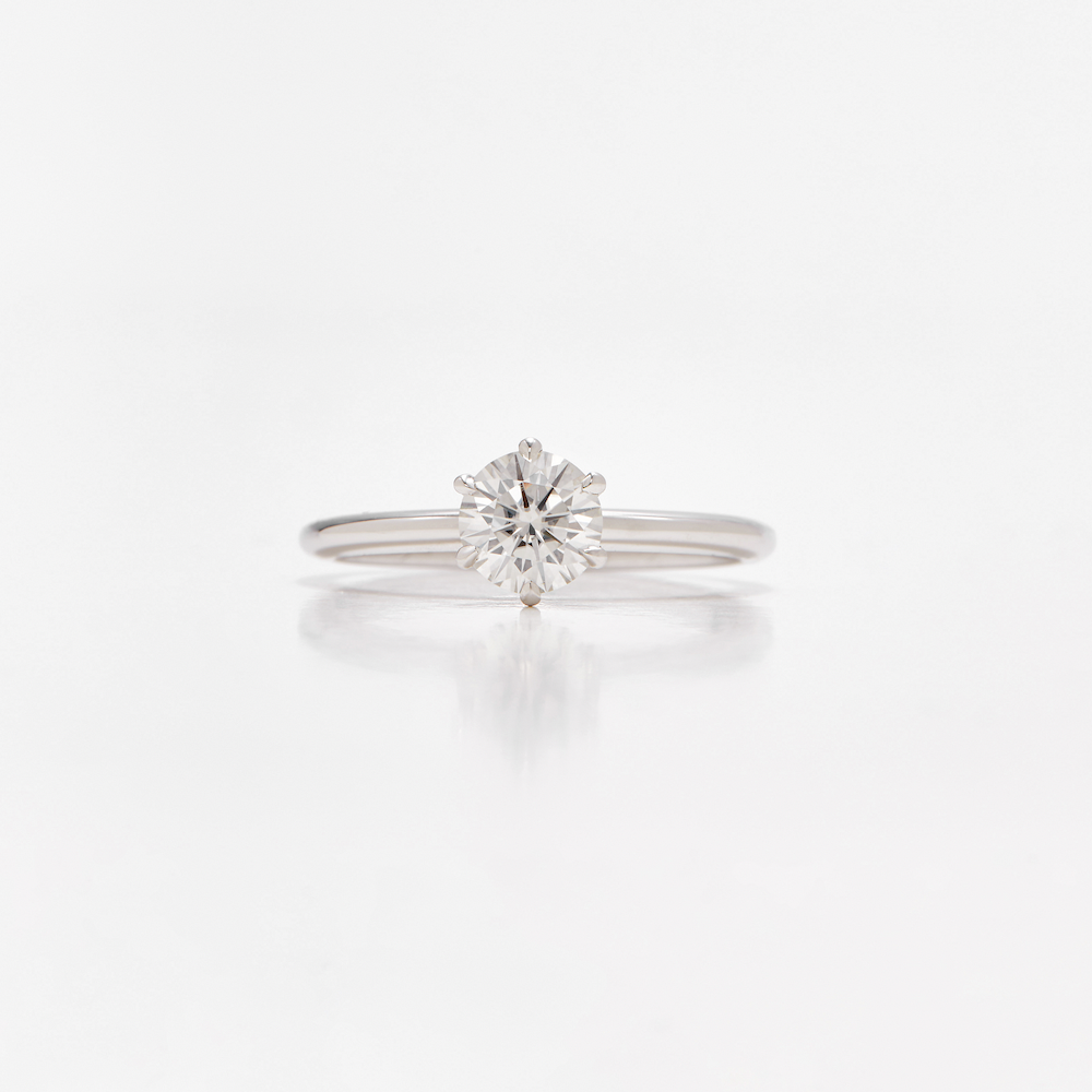 Dream Solitaire - Moissanite - White Gold - Ready to Ship