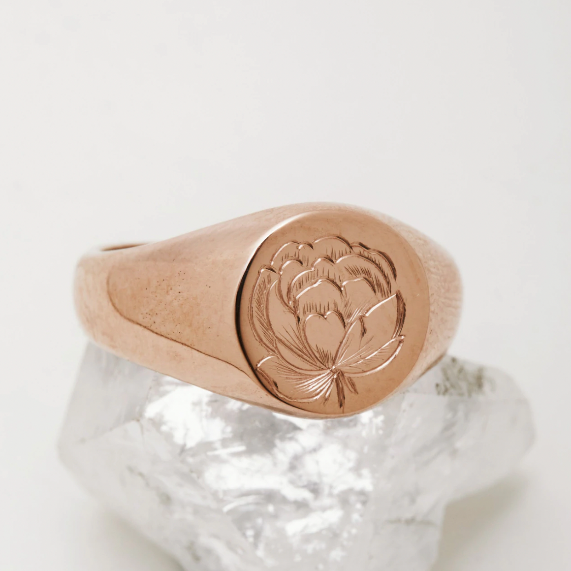 Peonie Signet - 9ct Rose Gold - Ready to Ship