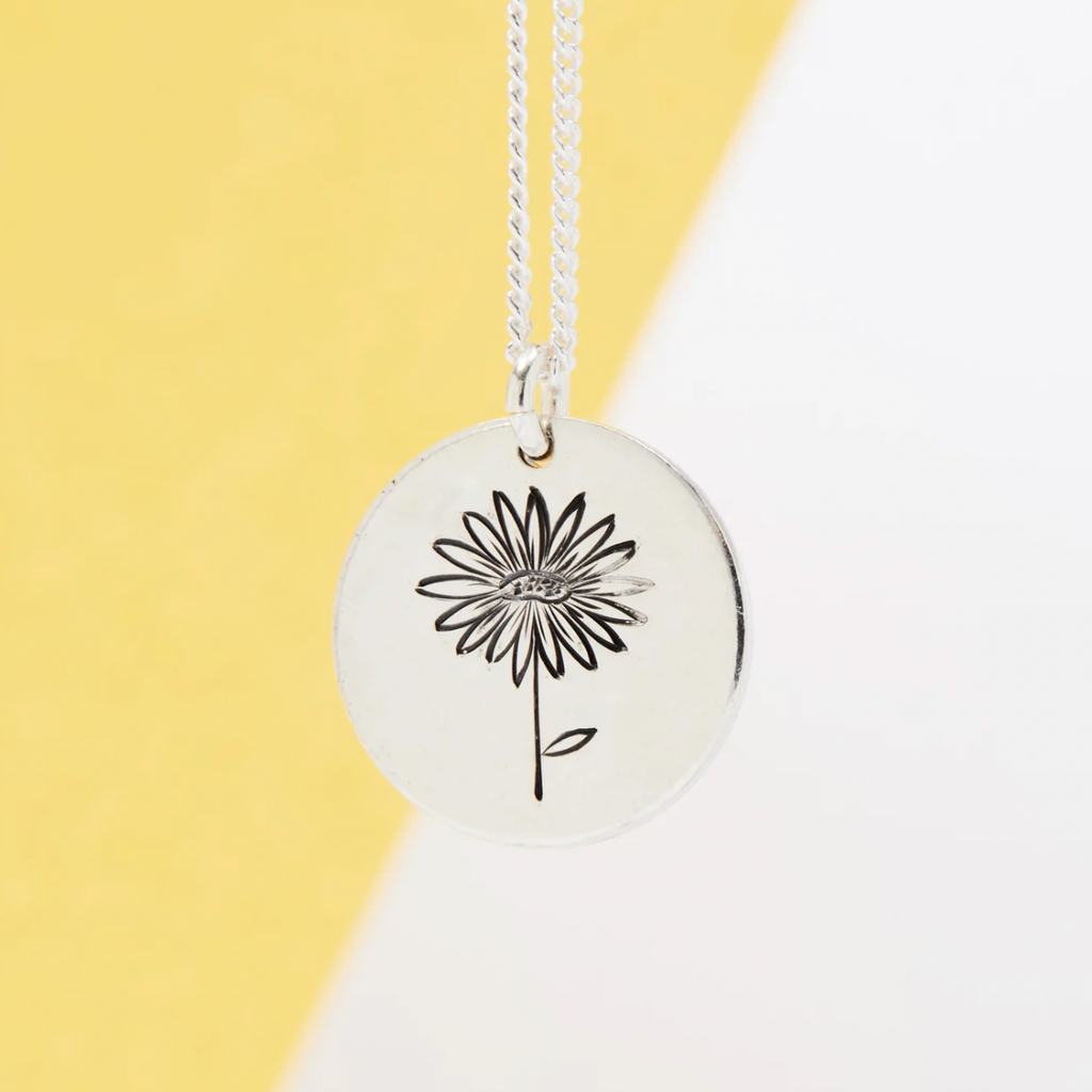 Birth Flowers Necklace - April - Sterling Silver - Ready to Ship