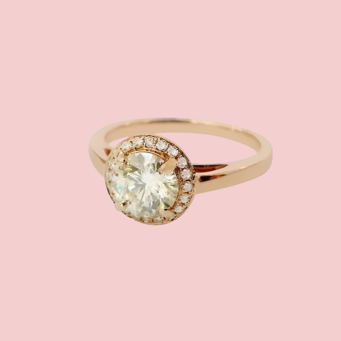 Plain gold engagement ring deals