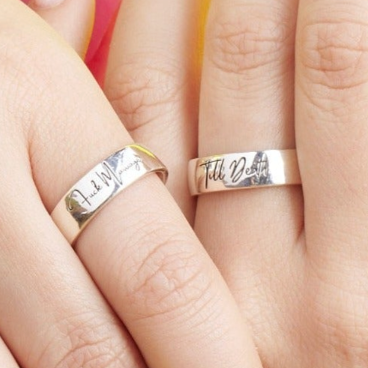 Till Death engraved band