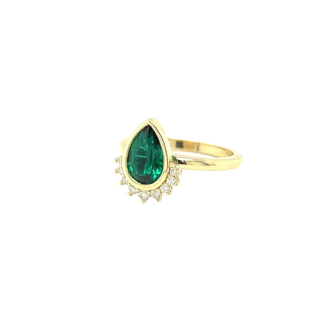 Ivory Ring - Lab Grown Emerald - Ready to Ship