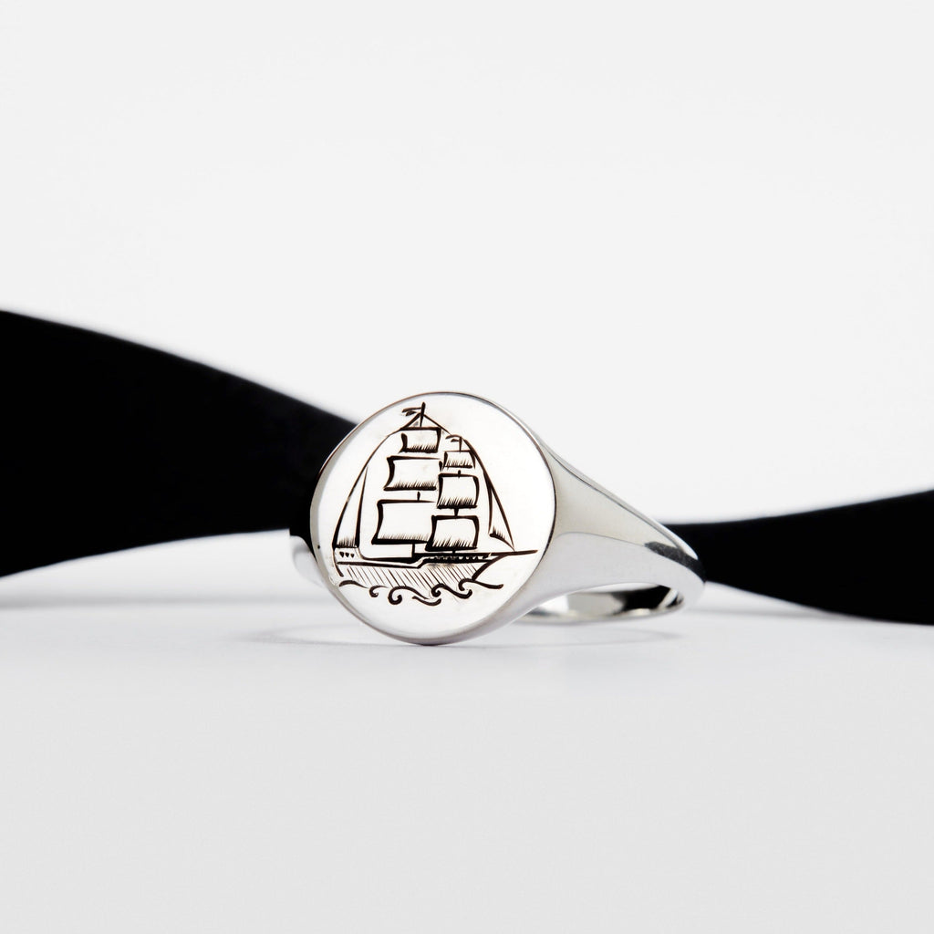 Ship Signet - Sterling Silver - Ready to Ship