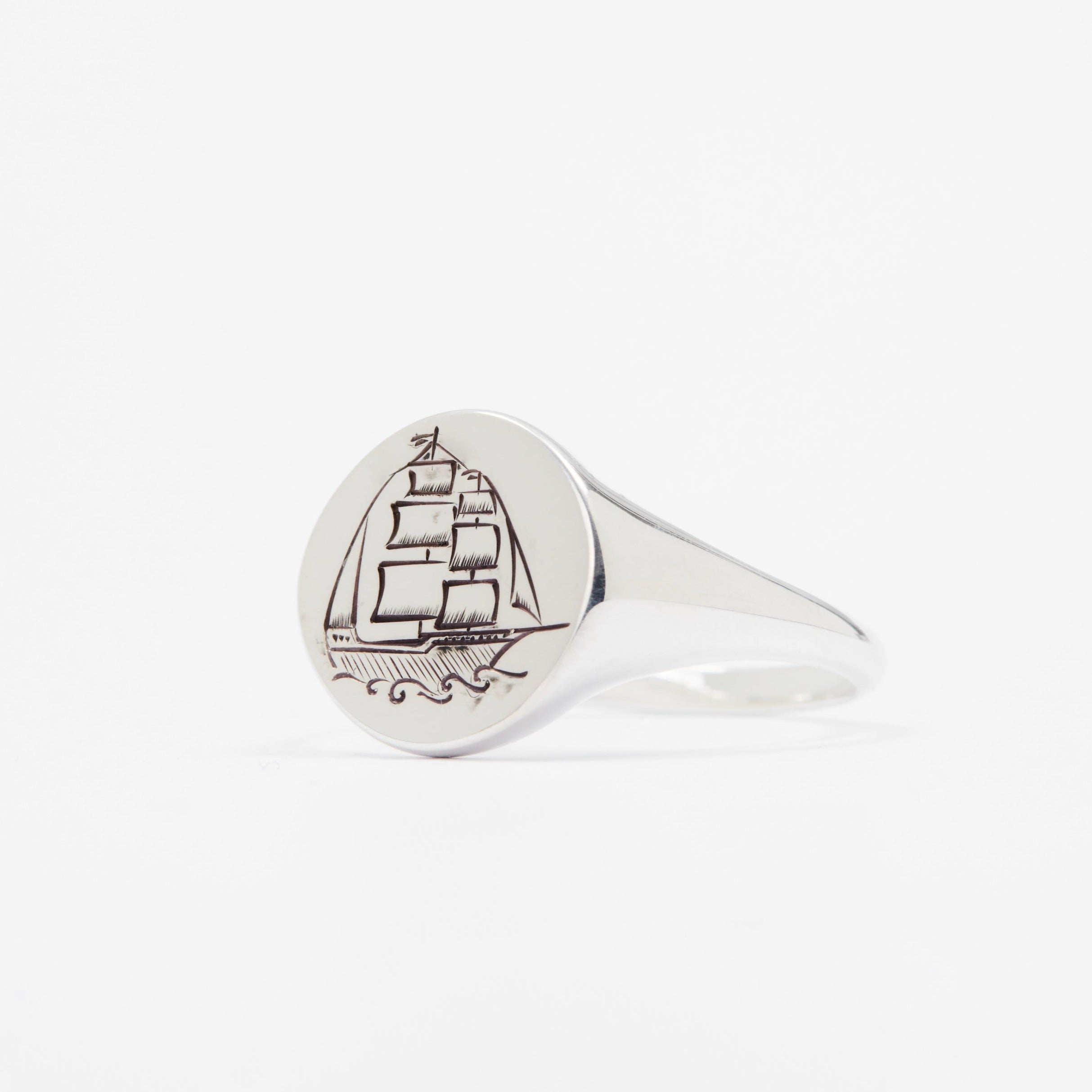 Ship Signet - Sterling Silver - Ready to Ship
