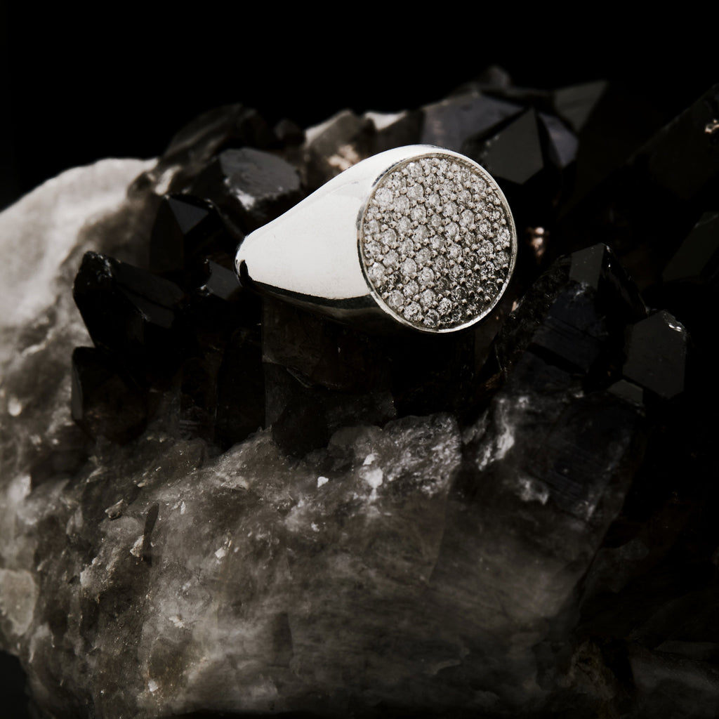 Iced Out Round Signet