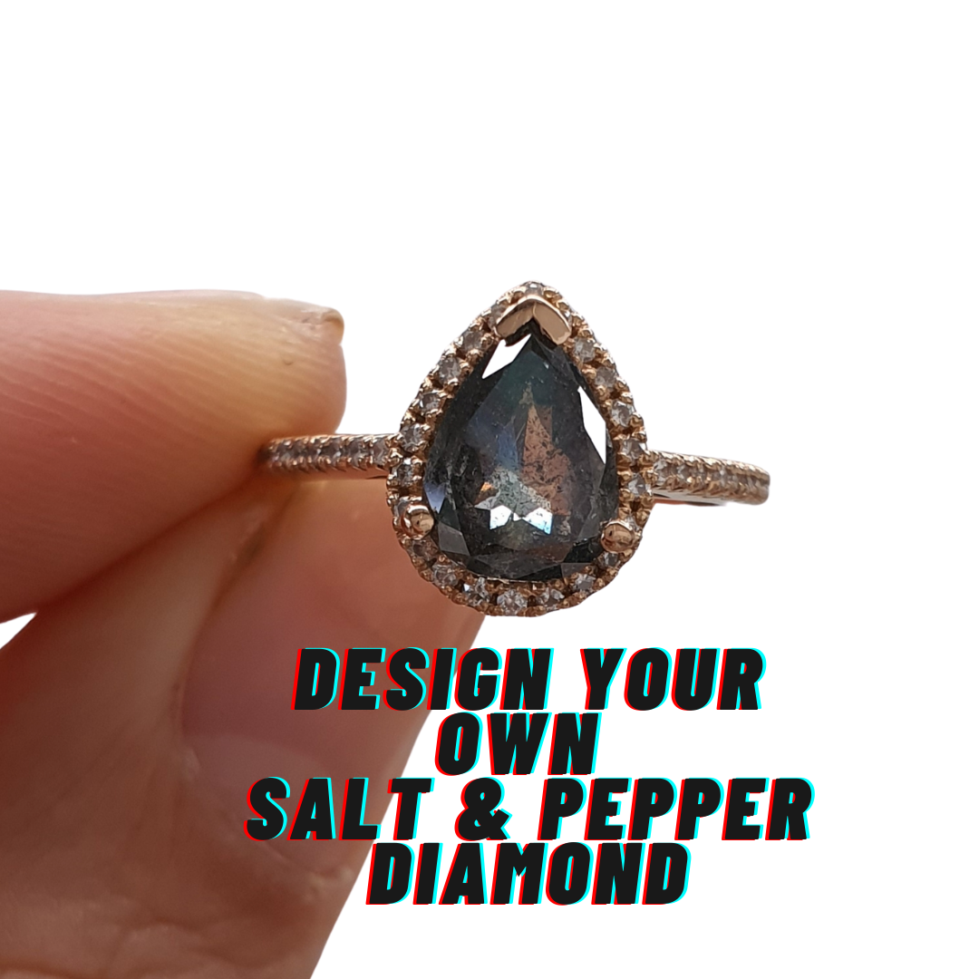 Custom Salt and Pepper Diamond Ring – Windfall Jewellery