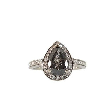 Pear Halo Ring